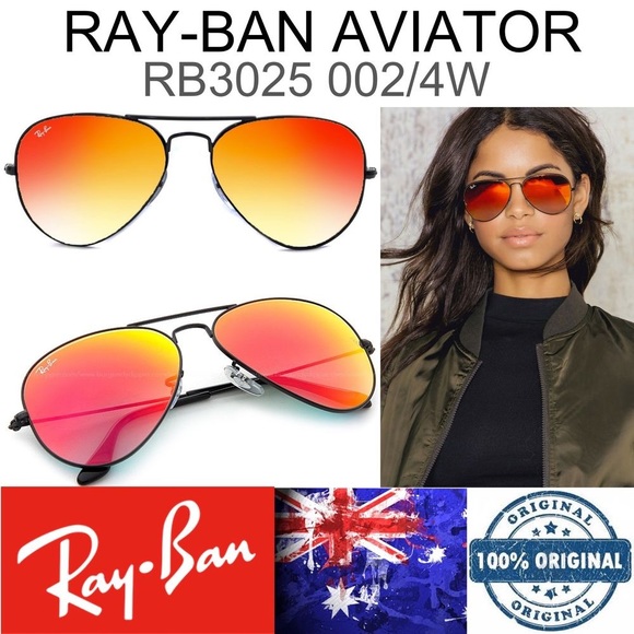 ray ban orange gradient flash